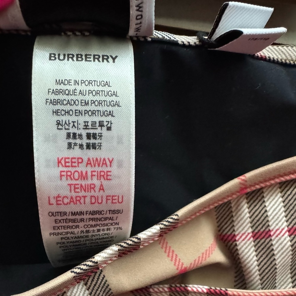 BURBERRY Check Triangle Archive Beige Bikini Bottoms Only size Large (Brand New) - Picture 6 of 9